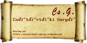 Csütörtöki Gergő névjegykártya